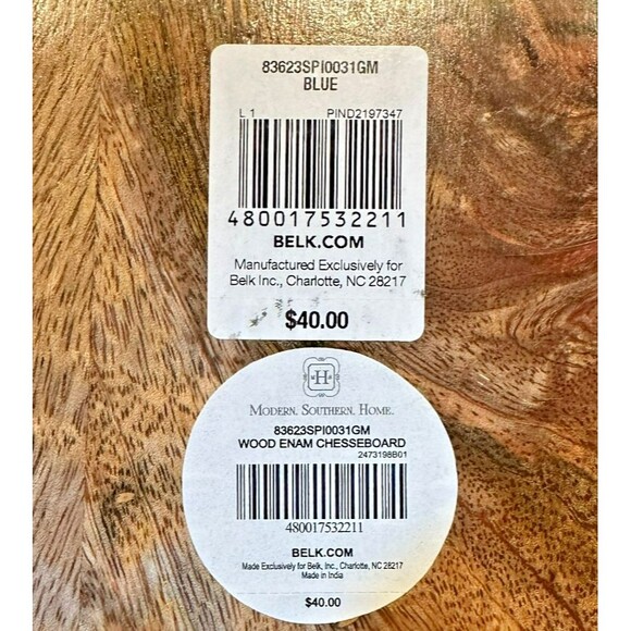 Modern. Southern. Home. by Belk Wood Enam Cheeseboard 12" x 12" - Picture 4 of 4